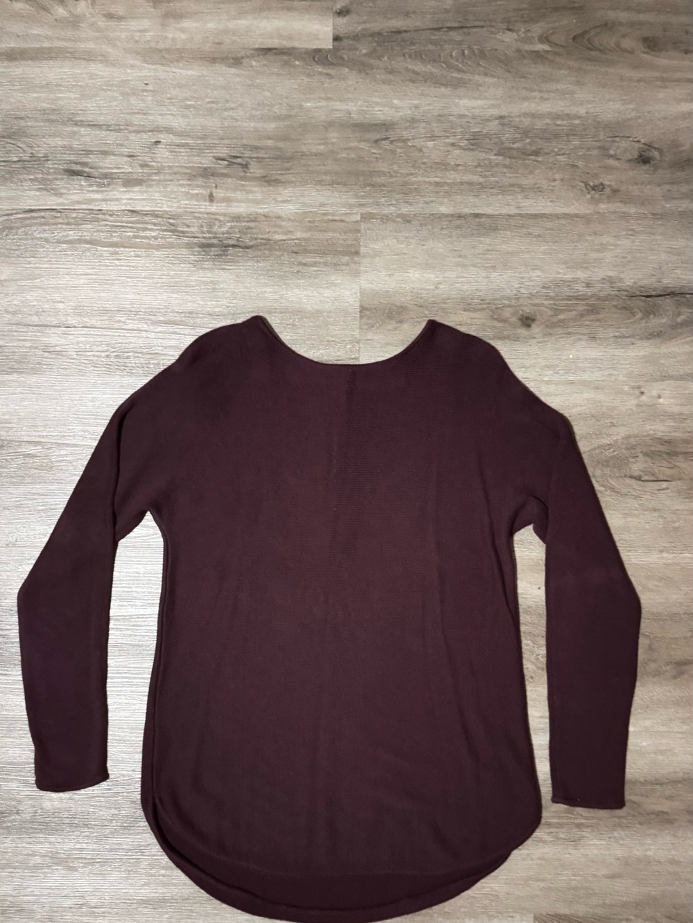 Michael Kors Long Sleeve Scoop Neck Top - Deep Wine